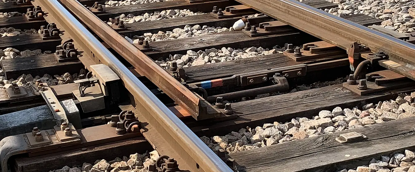 Ansicht eines Gleises.