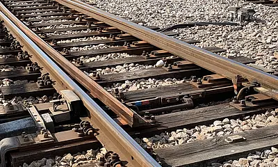 Ansicht eines Gleises.