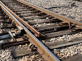 Ansicht eines Gleises.